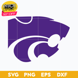 Kansas State Wildcats Svg, Logo Ncaa Sport Svg, Ncaa Svg, Png, Dxf, Eps Download File, Sport Svg