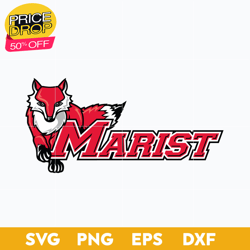 Marist Red Foxes Svg, Logo Ncaa Sport Svg, Ncaa Svg, Png, Dxf, Eps Download File, Sport Svg