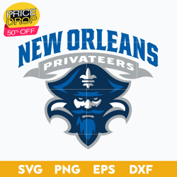 New Orleans Privateers Svg, Logo Ncaa Sport Svg, Ncaa Svg, Png, Dxf, Eps Download File, Sport Svg