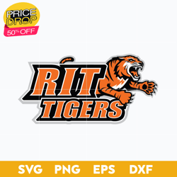 RIT Tigers Svg, Logo Ncaa Sport Svg, Ncaa Svg, Png, Dxf, Eps Download File, Sport Svg