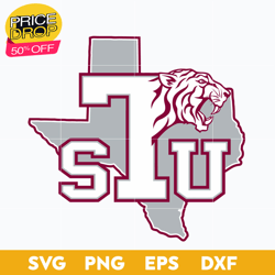 Texas Southern Tigers Svg, Logo Ncaa Sport Svg, Ncaa Svg, Png, Dxf, Eps Download File, Sport Svg