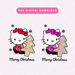 Christmas Kawaii Kitty PNG, Cute Christmas Sublimation Graphic, Christmas Clipart Bundle, Baker Kawaii Kitty PNG