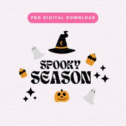 Spooky Season PNG,  Trendy Halloween PNG, Halloween Sublimation Graphic