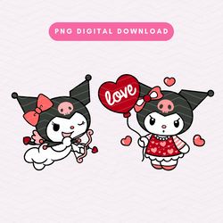 Valentines Day Kawaii Bunny PNG, Kawaii Bunny PNG, Valentines Day Ku Romi PNG Bundle, Kawaii Cupid Sublimation Graphic