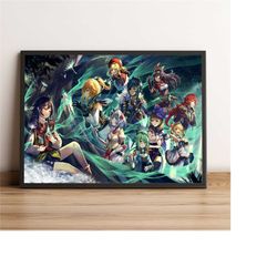 Genshin Impact Poster, The Traveler Wall Art, Anime