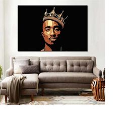 Tupac Canvas Print - King Tupac Wall Art