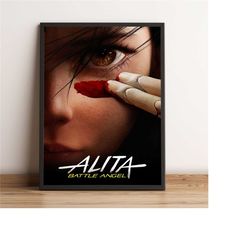 Alita Battle Angel Poster, Rosa Salazar Wall Art,