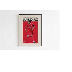 Luis Diaz Poster, Liverpool Poster Minimalist, Luis Diaz