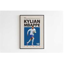 Kylian Mbappe Poster, France Poster Minimalist, Kylian Mbappe