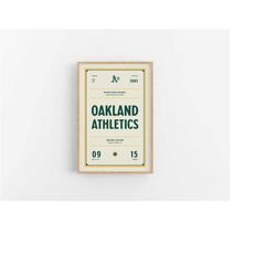 Oakland Athletics Ticket Print | Wall Art |