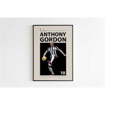 Anthony Gordon Poster, Newcastle United Poster, Anthony Gordon