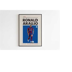 Ronald Araujo Poster, Barcelona Poster Minimalist, Ronald Araujo