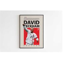 David Beckham Poster, England Poster Minimalist, David Beckham
