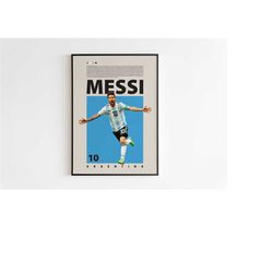 Lionel Messi Poster, Argentina Poster Minimalist, Lionel Messi