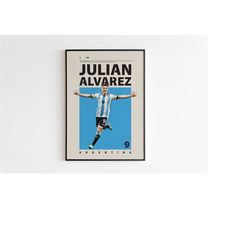 Julian Alvarez Poster, Argentina Poster, Julian Alvarez Print