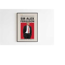 Sir Alex Ferguson Poster, Manchester United Poster, Alex