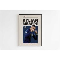 Kylian Mbappe Poster, France Poster Minimalist, Kylian Mbappe