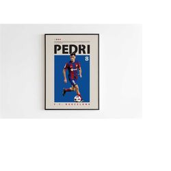 Pedri Poster, Barcelona Poster Minimalist, Pedri Print Art,