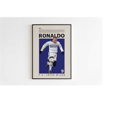 Ronaldo Poster, Inter Poster Minimalist, Ronaldo Print Art,