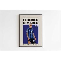 Federico Dimarco Poster, Inter Poster Minimalist, Federico Dimarco