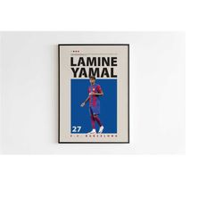 Lamine Yamal Poster, Barcelona Poster Minimalist, Lamine Yamal