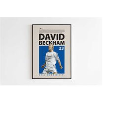 David Beckham Poster, Real Madrid Poster Minimalist, David