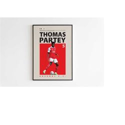 Thomas Partey Poster, Arsenal Poster Minimalist, Thomas Partey
