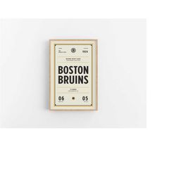 Boston Bruins Ticket Print | Wall Art |