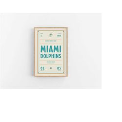Miami Dolphins Ticket Print | Wall Art |