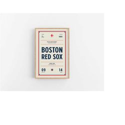 Boston Red Sox Ticket Print | Wall Art