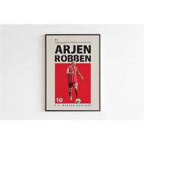 Arjen Robben Poster, Bayern Munich Poster Minimalist, Arjen
