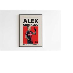 Alex Grimaldo Poster, Bayer 04 Leverkusen Poster, Alex