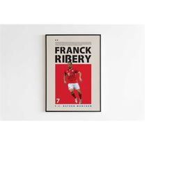 Franck Ribery Poster, Bayern Munich Poster Minimalist, Franck