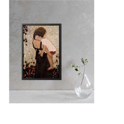 Gustav Klimt Mother And Child Canvas, Mother And