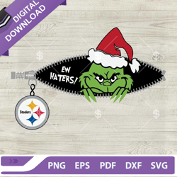 Ew Haters Grinch Christmas Steelers SVG, The Grinch Pittsburgh Steelers SVG, Steelers Grinch,NFL svg, Football svg, supe