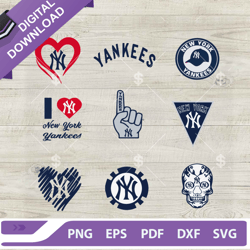 New York Yankees SVG Bundle, NY Baseball Team SVG, MLB Baseball Logo ,NFL svg, Football svg, super bowl svg