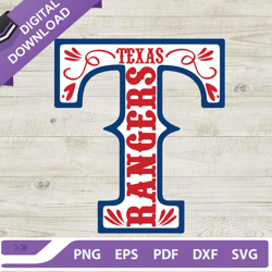 Texas Rangers Baseball T Logo SVG, Rangers Baseball SVG, Texas Rangers Baseball Team Logo SVG,NFL svg, Football svg, sup