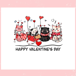 Cute Cat Happy Valentines Day PNG, Valentine svg,Valentine day svg,Valentine day,Happy Valentine