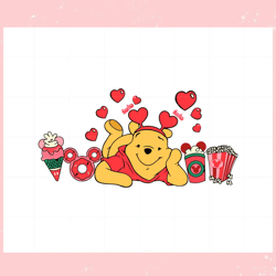 Disney Bear Funny Valentines Day Svg Graphic Designs Files, Valentine svg,Valentine day svg,Valentine day,Happy Valentin