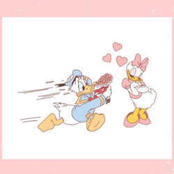Disney Donald Duck And Daisy Valentine SVG, Valentine svg,Valentine day svg,Valentine day,Happy Valentine