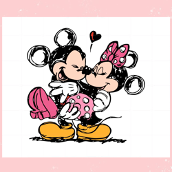 Disney Mickey Love Minnie Vintage Svg Graphic Designs Files, Valentine svg,Valentine day svg,Valentine day,Happy Valenti