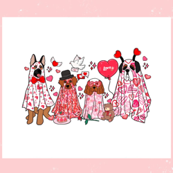 Funny Valentine Ghost Dogs PNG, Valentine svg,Valentine day svg,Valentine day,Happy Valentine