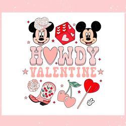 Mickey and Friends Howdy Valentine PNG, Valentine svg,Valentine day svg,Valentine day,Happy Valentine