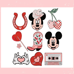 Valentines Day Rodeo Minnie Mickey SVG, Valentine svg,Valentine day svg,Valentine day,Happy Valentine
