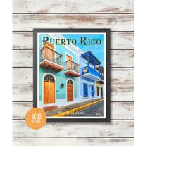 Puerto Rico Travel Poster - Puerto Rico Print - Printed Poster - Home Decor - Puerto Rico Poster - Puerto Rico Art - Pue