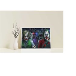 All Joker in the Car Poster, Joker Character Canvas, Joker Canvas Wall Art, Joker Series Canvas Wall Art, Wall Art Decor