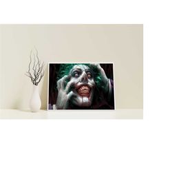 Joker Poster, Joker Character Canvas, Joker Canvas Wall Art, Luxery Canvas Wall Art, Wall Art Decor, Room Decor