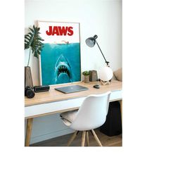 JAWS, 1975 American classic horror film, High Quality digital file poster ready to DOWNLOAD & PRINT