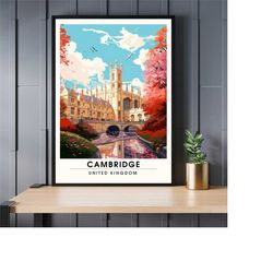 Cambridge Poster | Cambridge Travel Print | Cambridge Print | University of Cambridge