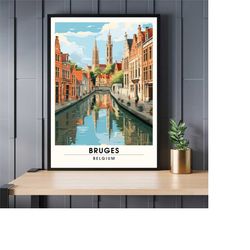 Bruges Poster - Bruges Travel Print - Bruges Print - Belgian Souvenirs Collection